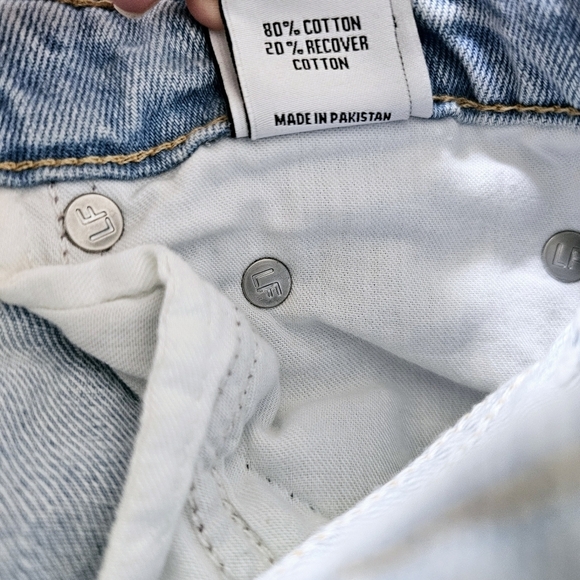 NEW Lovers + Friends Reece High Rise Slim Straight Jeans in Palms Blue - Picture 7 of 8